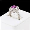 Image 3 : 1.60 ctw Pink Sapphire and 0.77 ctw Diamond 14K White Gold Ring