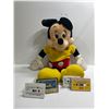 Image 1 : Walt Disney Mickey Mouse Stuffed Animal And Cassette Tapes