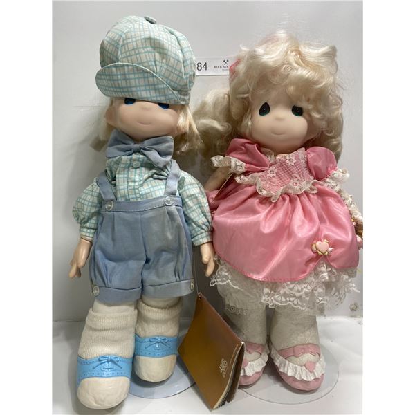Precious Moment Dolls "Amber" and "Little Boy Blue"