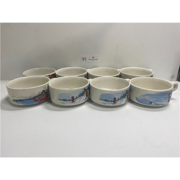 Set Of Eight Soup Mugs