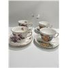 Image 1 : Set Of Four Royal Valve Teacups And Saucers