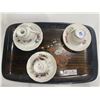 Image 2 : Three Assorted Teacups And Serving Tray