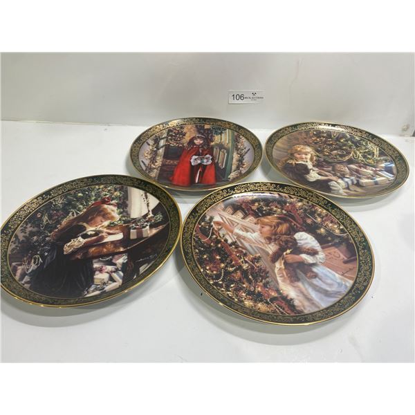 Victorian Christmas Decorative Plates