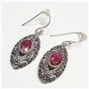 Image 1 : S358-121 SILVER RUBY EARRINGS