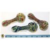 Image 1 : BAG OF THREE 4" GLASS PIPES