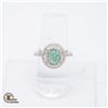 Image 1 : #58-UNHEATED PRENITE & CZ RING SIZE 9