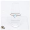 Image 1 : #59-SKY BLUE TOPAZ & CZ RING SIZE 8.75