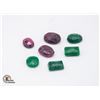 Image 1 : #04-GREEM EMERLAD& RED RUBY GEMSTONE 70.35 CT