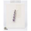Image 1 : #86-UNHEATED PURPLE AMETHYST & CZ PENDANT