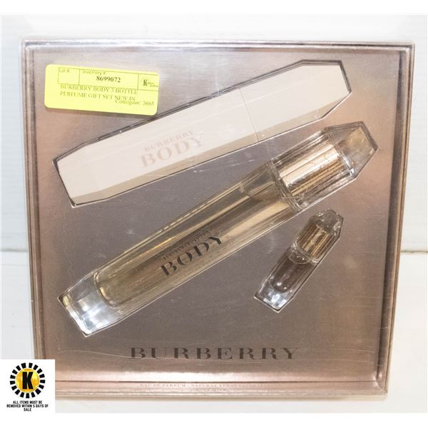 BURBERRY BODY 3 BOTTLE PERFUME GIFT SET NEW IN