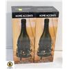 Image 1 : 2 HOME ACCENTS PATIO WINE BOTTLE TEA-LITE HOLDER