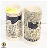 Image 1 : PAIR OF VINTAGE BEER STEINS