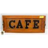 WOODEN CAFE SIGN/TRAY