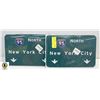 Image 1 : 2PC AMERICAN INTERSTATE 95 NEW YORK CITY TIN