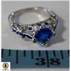 Image 1 : 2.0 CT BLUE CZ RING WITH CHANNEL SET BLUE
