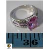 Image 1 : 8 X 10 RECTANGULAR PINK CZ WITH