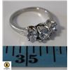 Image 1 : ANNIVERSARY STYLE RING WITH 0.85 CENTER CZ