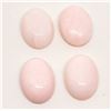 LOT OF 4 OVAL NATURAL PINK OPAL GEMSTONES,