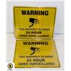 Image 1 : SEALED (2) METAL SIGNS "WARNING
