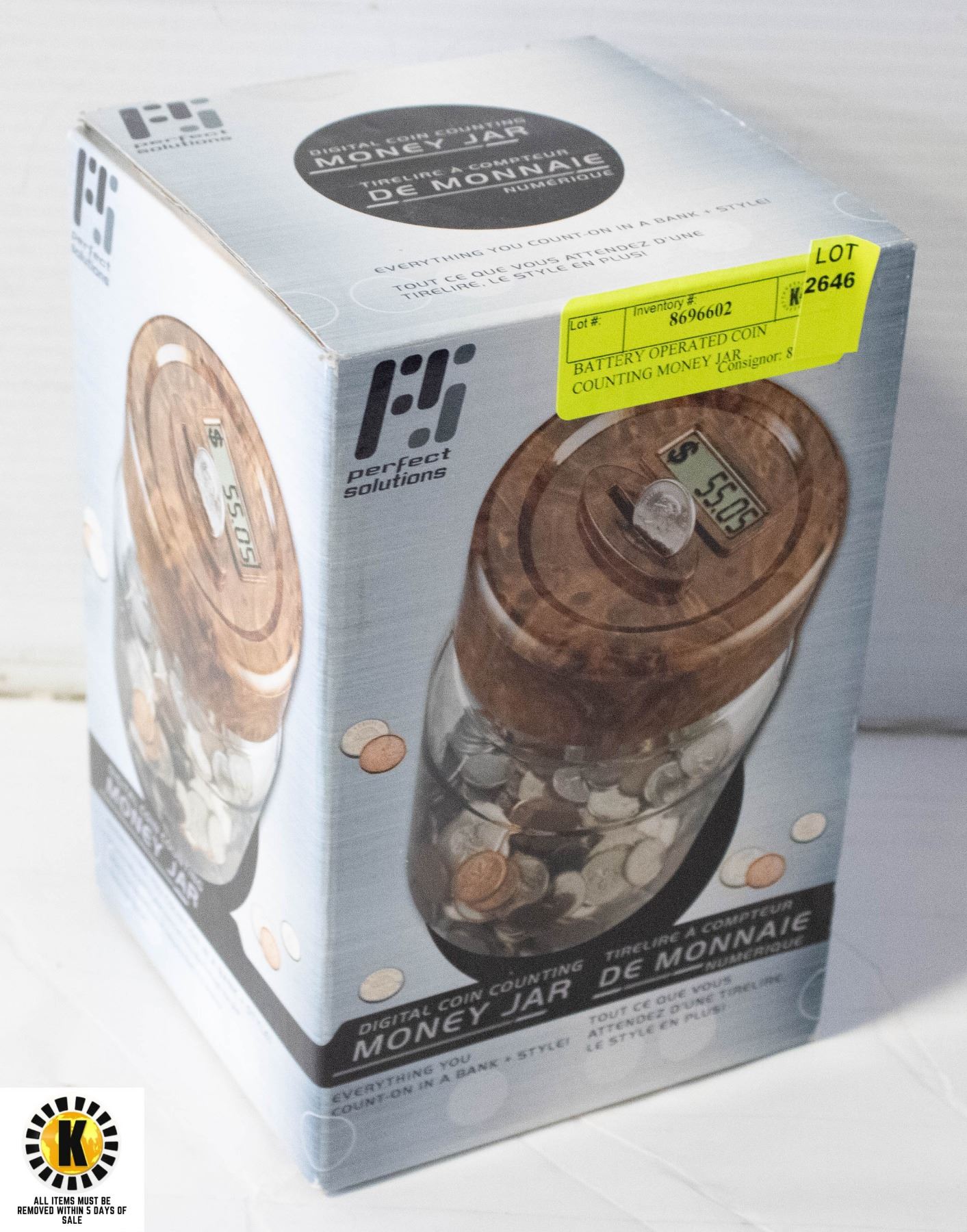 BATTERY OPERATED COIN COUNTING MONEY JAR