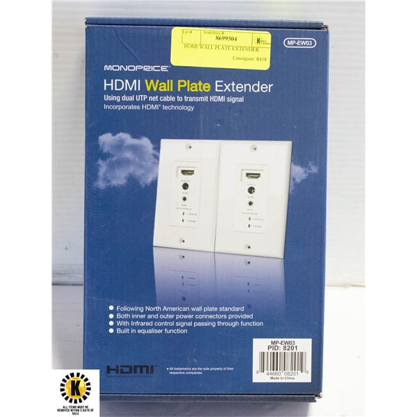 HDMI WALL PLATE EXTENDER