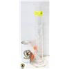 Image 1 : HI-SI DOUBLE U-PERC STRAIGHT TUBE GLASS BONG 15"