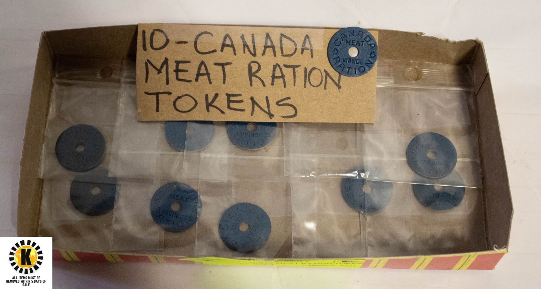 Meat Ration Token 10 - CANADA MEAT RATION TOKENS WWII - 1940'S