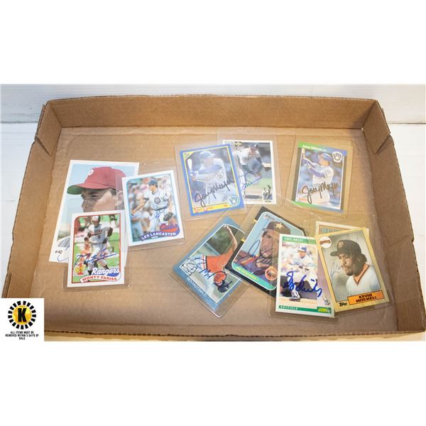 AUTOGRAPHED BASEBALL CARD LOT