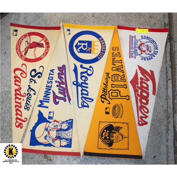 VINTAGE BASEBALL PENNANTS