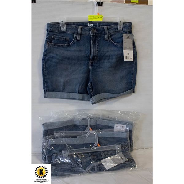 LEE RIDERS DENIM SHORTS 4 PACK $99.92 VALUE