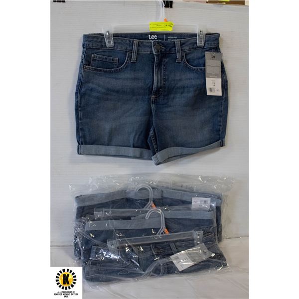 LEE RIDERS DENIM SHORTS 4 PACK $99.92 VALUE