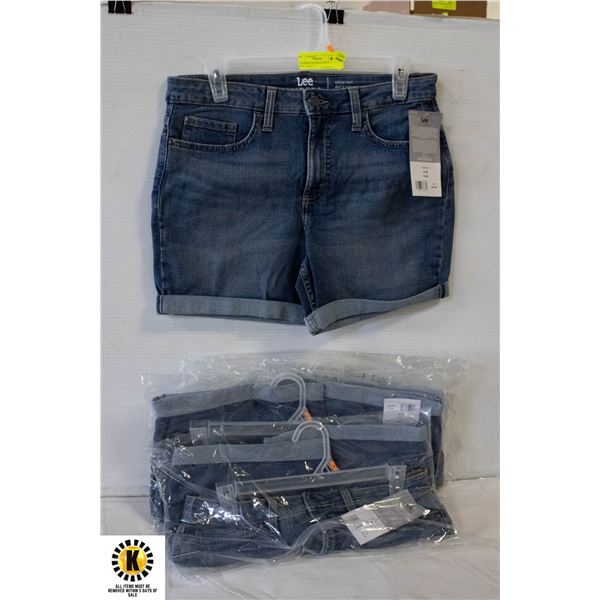 LEE RIDERS DENIM SHORTS 4 PACK $99.92 VALUE