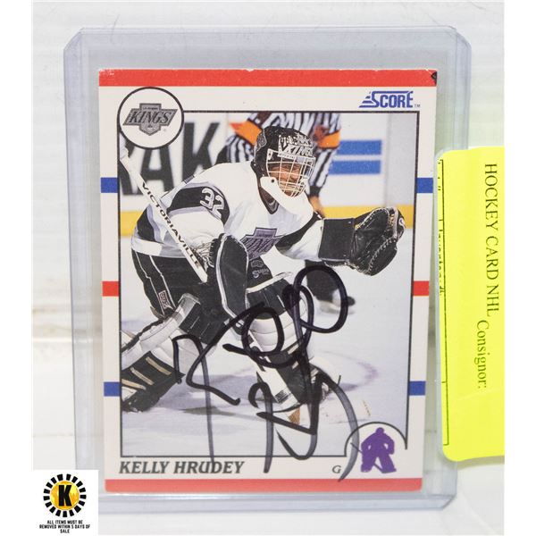 AUTOGRAPHED KELLY HRUDEY HOCKEY CARD NHL