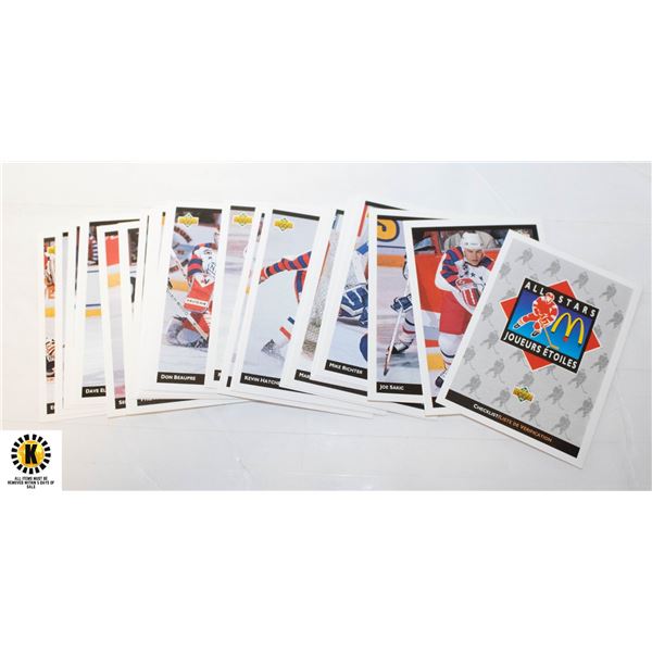 1992 UPPER DECK 1-27 NHL HOCKEY MCONALDS