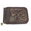 Image 1 : VINTAGE CARVED INDIGENOUS LEATHER WALLET
