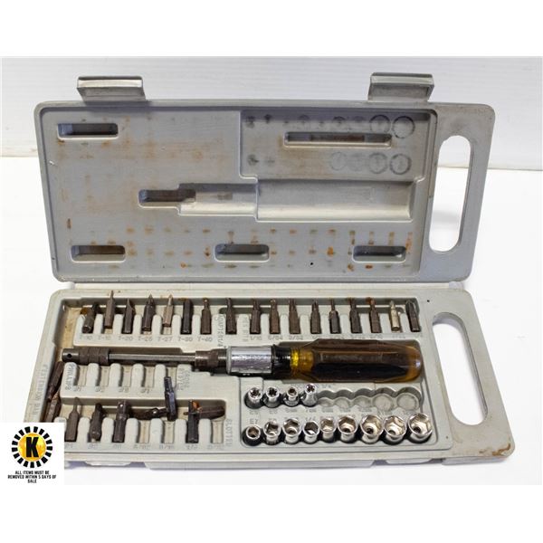 40 PCS PRO KIT ASSORTED BIT SET AND SCREWDRIVER