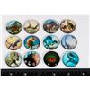 Image 1 : NEW 12PC GLASS DINOSAUR MAGNETS