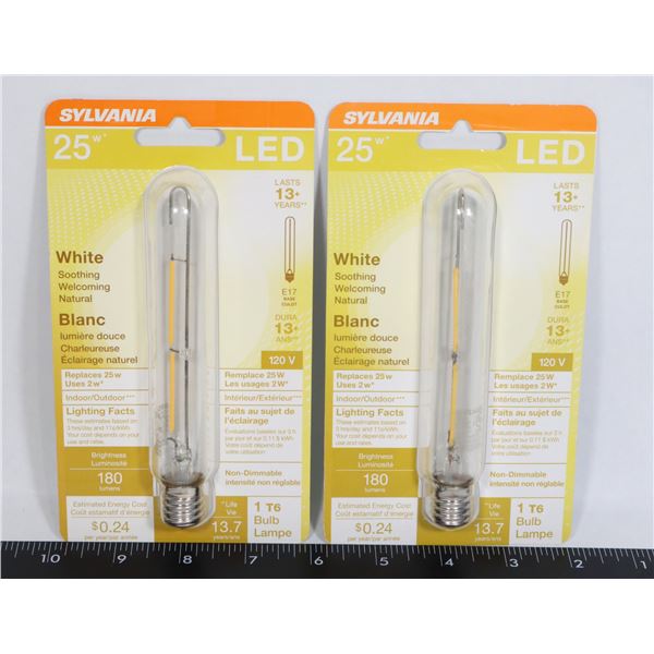 NEW LOT OF 2 SYLVANIA LED E17 BASE LIGHTBULB