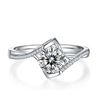 Image 2 : 1CT GRA CERTIFIED MOISSANITE 925 SILVER 18K GOLD