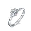 Image 1 : 0.5CT GRA CERTIFIED MOISSANITE 925 SILVER 18K GOLD