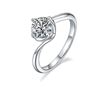 Image 1 : 1CT GRA CERTIFIED MOISSANITE 925 SILVER 18K GOLD