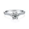 Image 2 : 1CT GRA CERTIFIED MOISSANITE 925 SILVER 18K GOLD