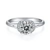 Image 2 : 1CT GRA CERTIFIED MOISSANITE 925 SILVER 18K GOLD
