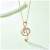 Image 2 : MUSIC NOTE 925 SILVER 18K ROSE GOLD PLATED