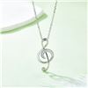 Image 2 : MUSIC NOTE 925 SILVER 18K WHITE GOLD PLATED