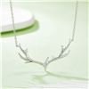 Image 2 : SIKA DEER ANTLER STYLE 925 SILVER 18K WHITE GOLD