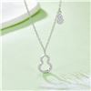 Image 2 : GOURD SHAPE 925 SILVER 18K WHITE GOLD PLATED