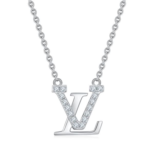 LV STYLE 925SILVER 18K WHITE GOLDPLATED MOISSANITE