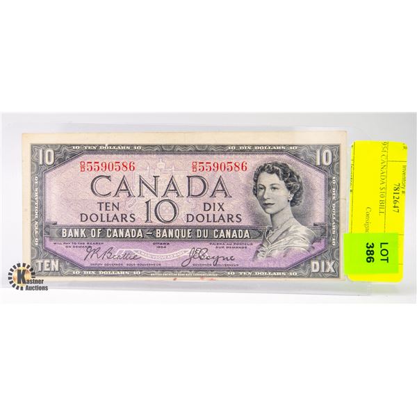 1954 CANADA $10 BILL