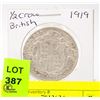 1919 SILVER BRITISH 1/2 CROWN  1919 COIN